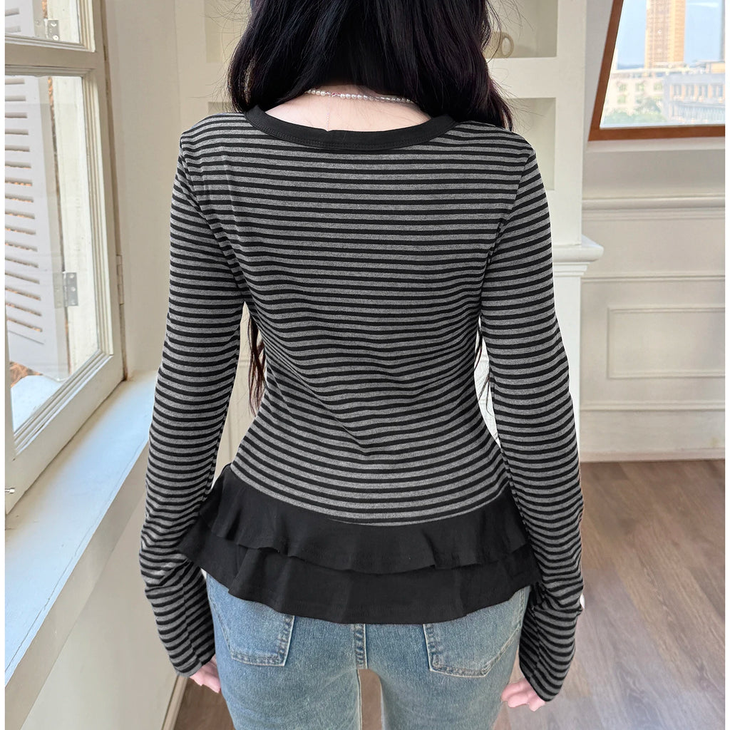 Lola Ruffled Long Sleeved Top