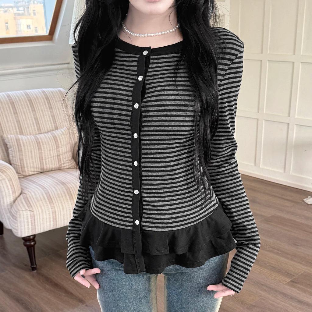 Lola Ruffled Long Sleeved Top